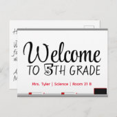 ようこそ学生の最初の日パーソナライズされた ポストカード (正面/裏面)