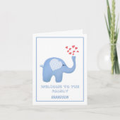ようこそ家族の孫のベビー象 カード (正面)