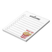 ようこそ小さなフライフランスのフライグルメベビーシャワー ノートパッド (回転)