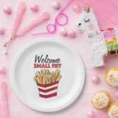 ようこそ小さなフライフランスのフライグルメベビーシャワー ペーパープレート (パーティー)