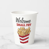 ようこそ小さなフライフランスのフライグルメベビーシャワー 紙コップ (正面)