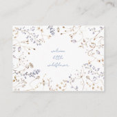 ようこそ小さな野草本のベビー囲い エンクロージャーカード (裏面)