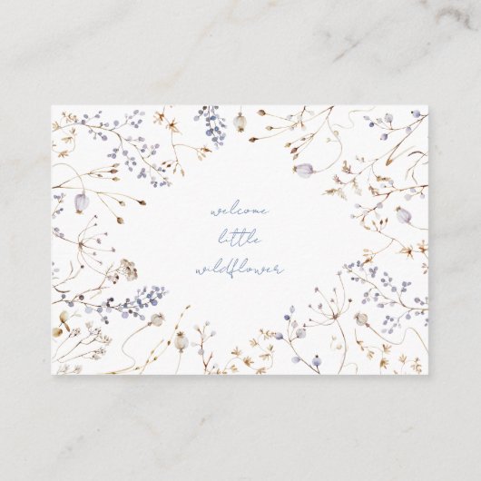 ようこそ小さな野草本のベビー囲い エンクロージャーカード (裏面)