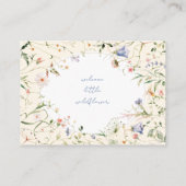 ようこそ小さな野草本のベビー囲い エンクロージャーカード (裏面)