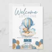 ようこそ小さな1人の赤ちゃんシャワーの招待 招待状 (正面)