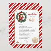 ようこそ小妖精や小人からの挨拶 招待状 (正面/裏面)