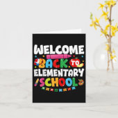 ようこそ小学校新学期Tへ カード (黄色い花)