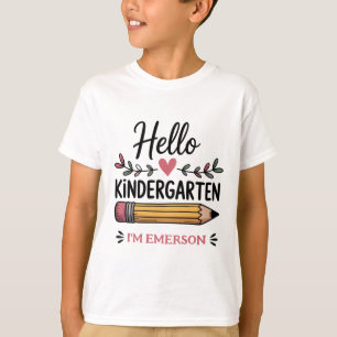 ようこそ幼稚園 パーソナライズド バックトゥスクール Tシャツ
