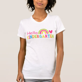 ようこそ幼稚園 レインボー バックトゥースクール 先生 Tシャツ