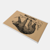 ようこそ怠け者、家族のためのギフト ドアマット (アングル)