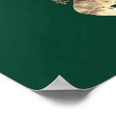 ようこそ恐竜のテーマ結婚のダークグリーン ポスター (角)