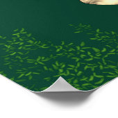 ようこそ恐竜のテーマ結婚のダークグリーン ポスター (角)