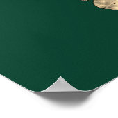 ようこそ恐竜のテーマ結婚のダークグリーン ポスター (角)