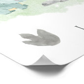 ようこそ恐竜1st誕生日ボーイかわいいジャングル ポスター (角)