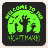 ようこそ悪夢グリーンハロウィーン スクエアペーパーコースター (正面)
