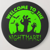 ようこそ悪夢グリーンハロウィーン 缶バッジ (正面)