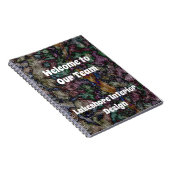 ようこそ我々のチームが渦巻くタイルカラフルモザイクへ ノートブック (右側)