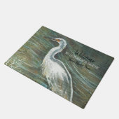 ようこそ我々のビーチハウスショアバード芸術 ドアマット (アングル)