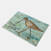 ようこそ我々のビーチハウススナイプオンショアライン ドアマット (アングル)