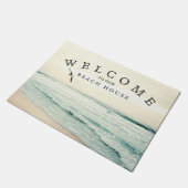 ようこそ我々のビーチハウス海シーガルコースト ドアマット (アングル)