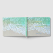 ようこそ我々のビーチハウス、ティール（緑がかった色）水 ゲストブック (全面)