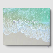 ようこそ我々のビーチハウス、ティール（緑がかった色）水 ゲストブック (裏面)