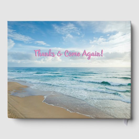 ようこそ我々のビーチハウス、海波 ゲストブック (裏面)