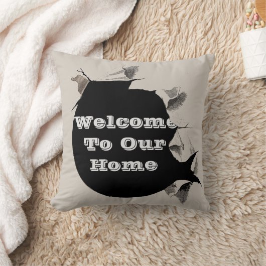 ようこそ我々のホームゲストの破れたページ男女兼用 クッション (ブランケット)