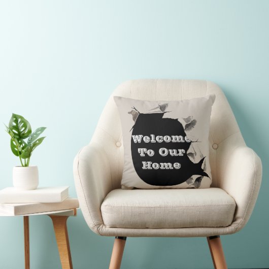 ようこそ我々のホームゲストの破れたページ男女兼用 クッション (椅子)