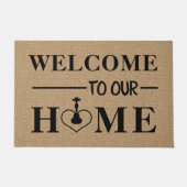 ようこそ我々のホームフーカアラブおもしろいテーマ ドアマット (正面)