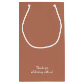 ようこそ我々の結婚テラコッタ スモールペーパーバッグ (裏面)