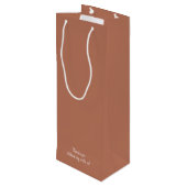 ようこそ我々の結婚テラコッタ ワインギフトバッグ (裏面アングル)