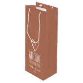 ようこそ我々の結婚テラコッタ ワインギフトバッグ (正面アングル)