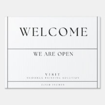 ようこそ我々はオープンヤードの看板である