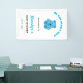 ようこそ我々は真摯に待つことができるテディベア赤ちゃんシャワー 横断幕 (トレードショー)