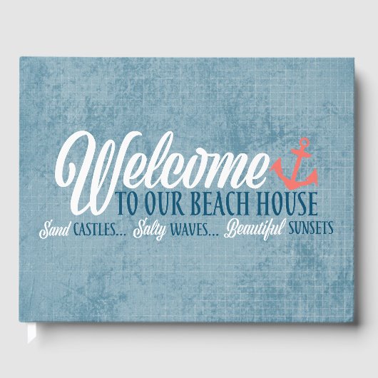 ようこそ我々ビーチハウスタイポグラフィカスタム ゲストブック (正面)