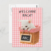 ようこそ戻る子犬はがき ポストカード (正面/裏面)