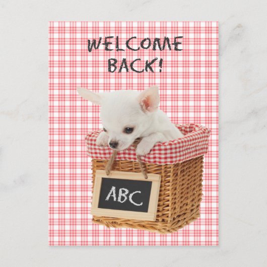ようこそ戻る子犬はがき ポストカード (正面)