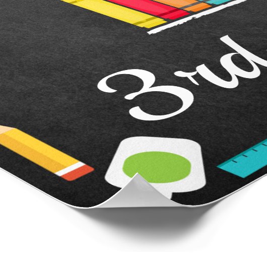 ようこそ教室の先生標識 ポスター (角)