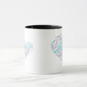 ようこそ文字ハート マグカップ (中央)