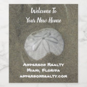 ようこそ新しいホームサンドドルサンキュー不動産仲介業者 ワインラベル (シングルラベル)