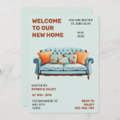 ようこそ新しいホームパーティの招待状 招待状 (正面/裏面)