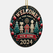 ようこそ新しいホーム セラミックオーナメント (右)