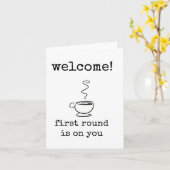 ようこそ新しい従業員カード カード (黄色い花)