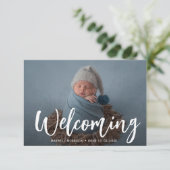 ようこそ新しい生まれ生誕発表カード 招待状 (スタンド正面)