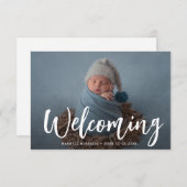 ようこそ新しい生まれ生誕発表カード 招待状 (正面/裏面)