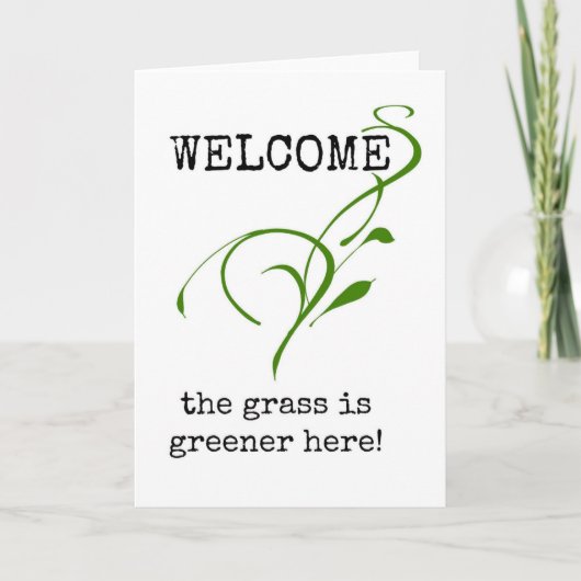 ようこそ新入社員、最初の勤務日カード カード (正面)