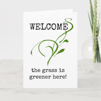 ようこそ新入社員、最初の勤務日カード カード