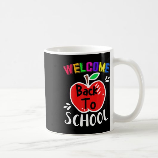 ようこそ新学期おもしろい先生学生ギフト コーヒーマグカップ (右)