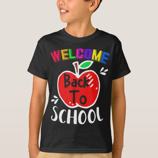 ようこそ新学期おもしろい先生学生ギフト Tシャツ (正面)